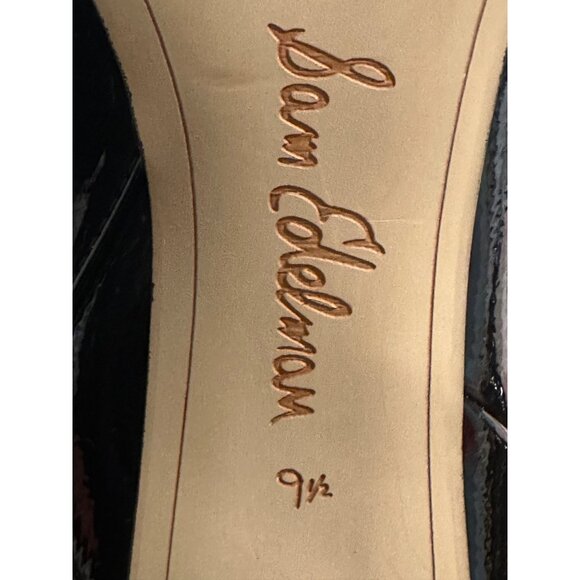 Sam Edelman Corinne Black Patent Square Toe Block Heel Ankle Boots Women 9.5 - Picture 12 of 15